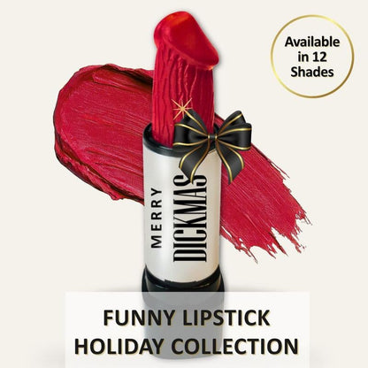 [🎁 Funny Gifts for Women] Christmas Novelty Gag Merry Dickmas Lipstick 💄