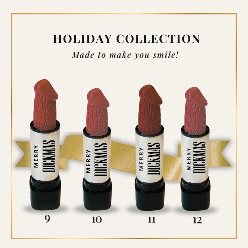 [🎁 Funny Gifts for Women] Christmas Novelty Gag Merry Dickmas Lipstick 💄